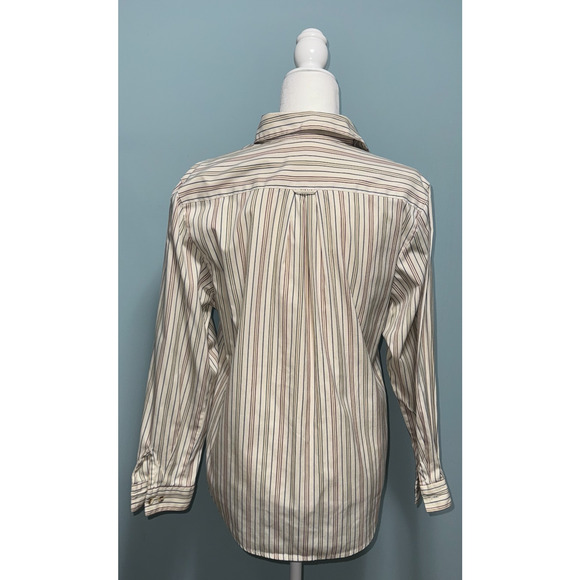Vintage L.L. Bean Womens 1 0Striped Button Up Shirt Classic Casual Quiet Luxury - Picture 2 of 7